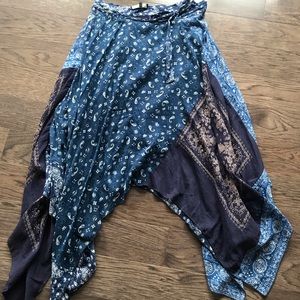 Diesel kerchief blue bandana layered lined skirt. Size 28